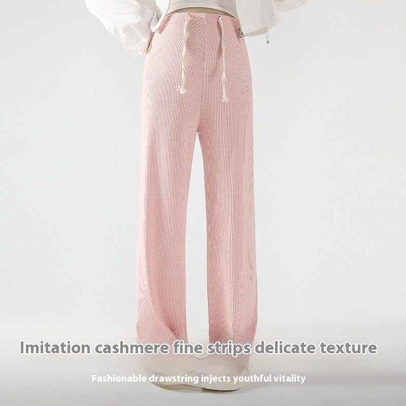 Stylish and Comfortable Ice Silk Maternity Bell-bottom Pants for Slimming Fit