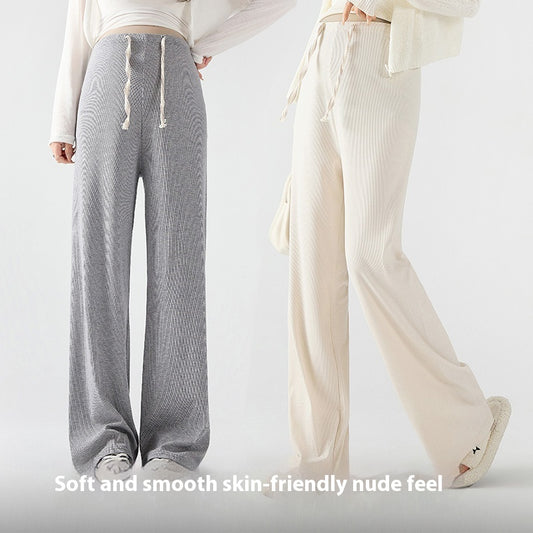 Stylish and Comfortable Ice Silk Maternity Bell-bottom Pants for Slimming Fit